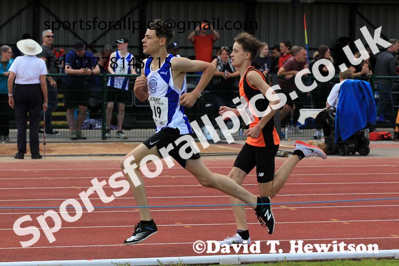 Boys Under-15s 800 metres, 2022 Northern Inter Counties U17s and U15s Track and Field, York, Thursday, June 2nd. Photo: David T. Hewitson/Sports for All Pics